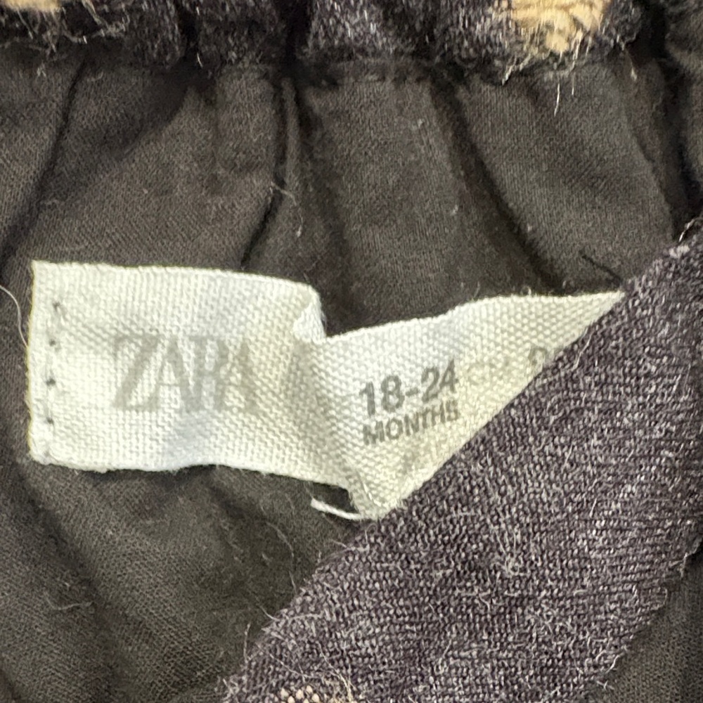 Zara Toddler Dress - charcoal grey with light tan polka dots - Picture 2 of 2